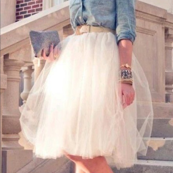 cream tutu skirt